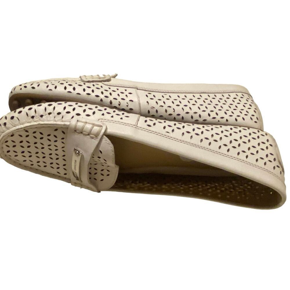 MICHAEL KORS Women's Loafers, White Leather Upper, Rubber Outsole, 9.5, Flats - Picture 6 of 10